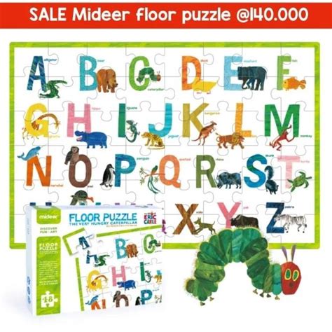 Jual Mideer Floor Puzzle Alphabet Hungry Caterpillar Eric Carle Jigsaw