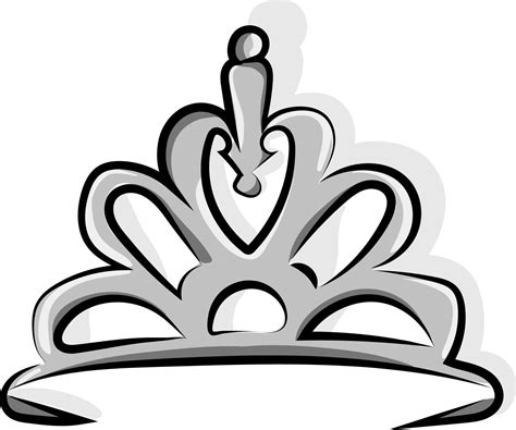 Silver crown, illustration, vector on white background. 13825287 Vector ...