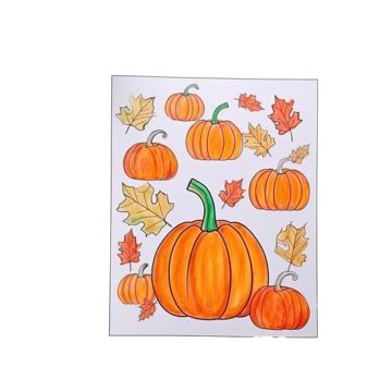 Pumpkin Trace And Color Worksheet, Tracing Practice For Kids, Fall ...