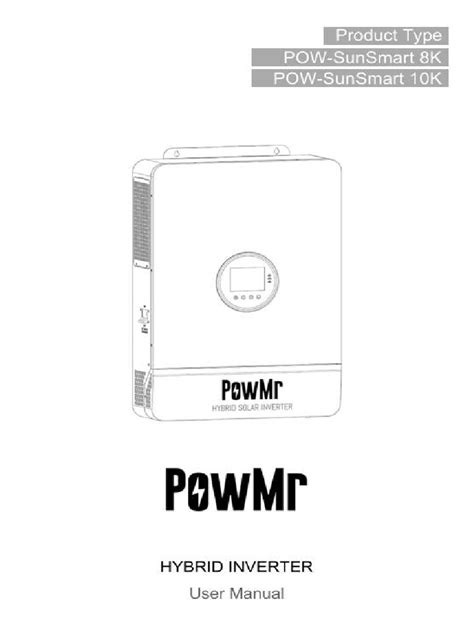 POW SunSmart 10K User Manual | Download Free PDF | Power Supply | Power ...