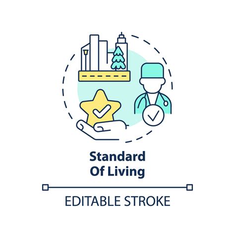 Standard of living concept icon. Well being. Human development index