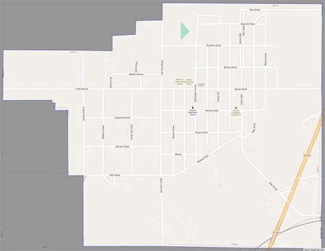 Map of Almena city, Kansas