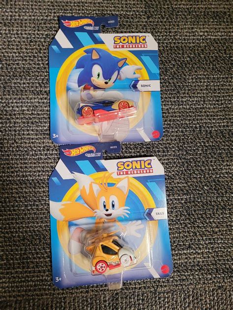 Mavin | Hot Wheels Sonic The Hedgehog Character Cars Sonic and Tails