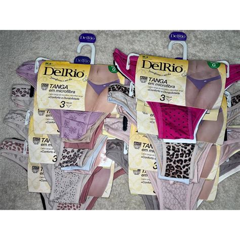 Kit De 3 Calcinhas DelRio TANGA Em Microfibra Original Pronta Entrega