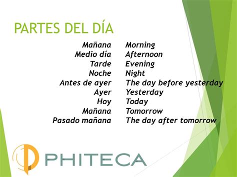 A0 T5 Partes Del DÍa Phiteca