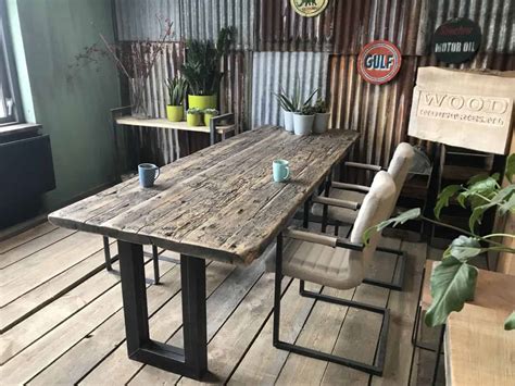 Industriële eettafel nu te koop bij Woodindustries