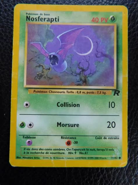 CARTE POKÉMON NOSFERAPTI 57 62 Edition 2 Fossile Wizards FR EUR 1 40