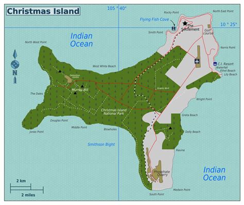 Large detailed map of Christmas Island | Christmas Island | Asia ...