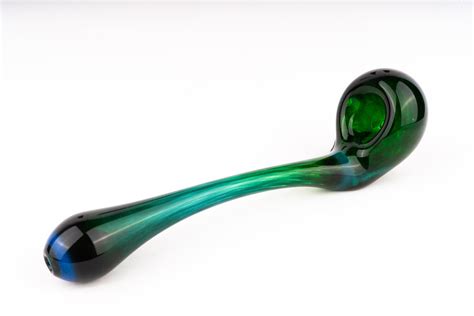 Experimental Green Glass Gandalf Sherlock Pipe