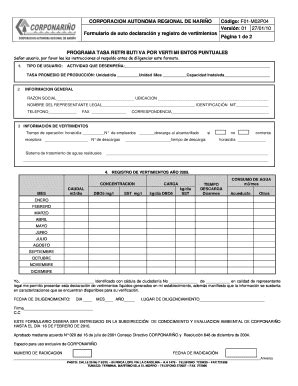 Completable En línea corponarino gov F01 M02P04 V1 formulario