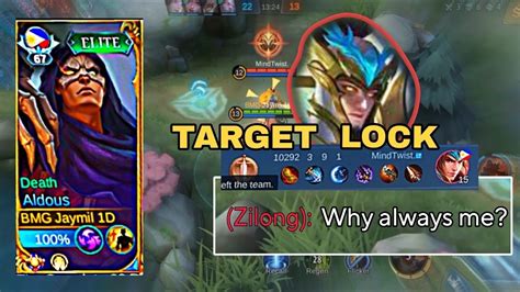 ALDOUS TARGET LOCK ZILONG IN RANKED GAME MLBB YouTube