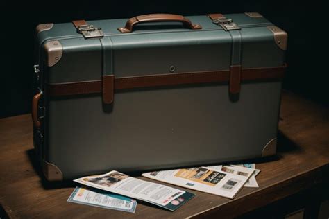 Premium AI Image Detail Of A Vintage Travel Suitcase With Stickers