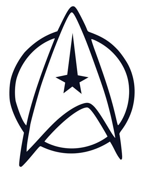 Star Trek Starfleet Logo Black And White Triangle