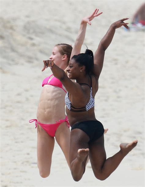 Rio Olympics 2016 Simone Biles Poses In Bikini On Beach After