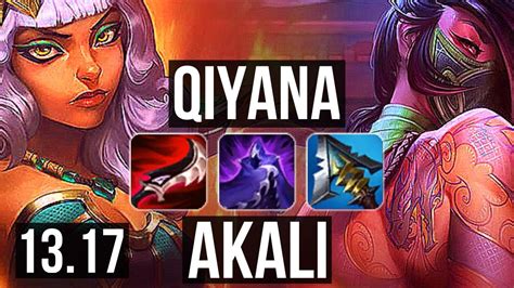 Qiyana Vs Akali Mid Rank Qiyana Godlike Kr Challenger