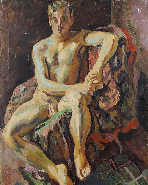 Distractio Infinita Portrait Of A Male Nude Seated On A Chair With