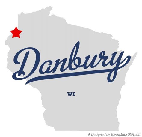 Map of Danbury, WI, Wisconsin