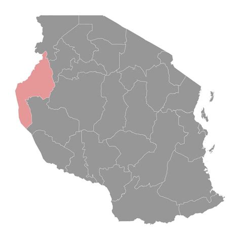 Kigoma Region Map Administrative Division Of Tanzania Vector