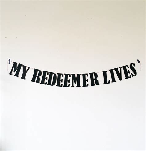 My Redeemer Lives Easter Banner Custom Banner Black Easter Etsy