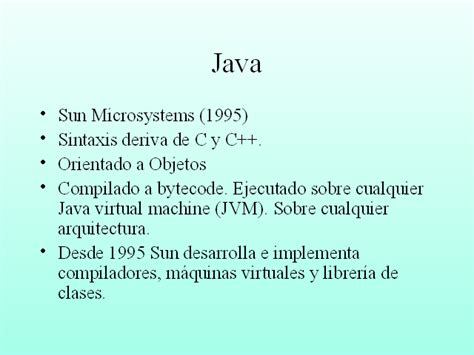 Introducción al lenguaje Java