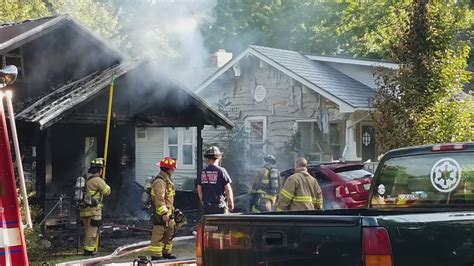 Johnson City Fire Dept On Scene Of House Fire On West Poplar Street In