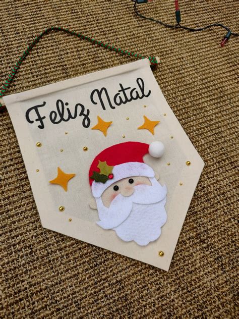 Fl Mula Natalina Papai Noel Em Feltro Elo