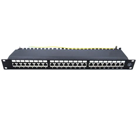 Cat5e FTP 19 Inch 1U Patch Panel Krone IDC 24 Port Fibertronics Inc