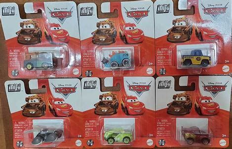 Pack pçs Miniaturas Disney Pixar Carros Hot Wheels Mattel Carrinho de Brinquedo