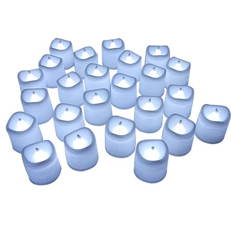 Kit 24 Velas Eletrônicas Pilhas Modelo Branco LED ISPIA