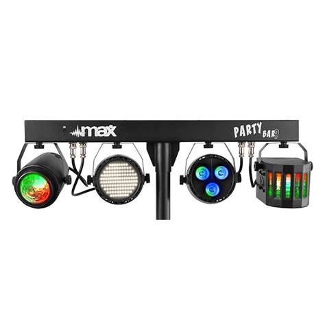 Beamz Partybar Set Jelly Moon Derby Par Strobe Led Rgbw Rock