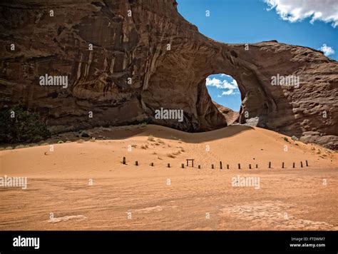 Ear Of The Wind Arch Mystery Valley In Monument Valley Arizona Stock