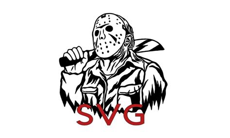 Jason Voorhees Svg Friday The 13th Svg Horror Halloween Svg Etsy