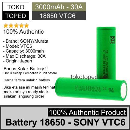 Jual Authentic Murata Vtc Mah A Battery Original Sony