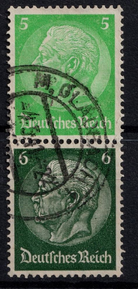 Deutsches Reich Zusammendruck Mi Nr S Gestempelt Ebay