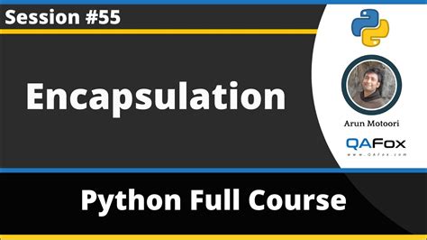 Encapsulation In Python Python Tutorial Part 55 Youtube