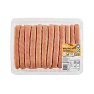 Calories In Coles Thin Beef BBQ Sausages 24 Pack Calcount