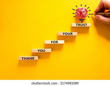 Thank You Trust Symbol Concept Words Stock Photo Shutterstock