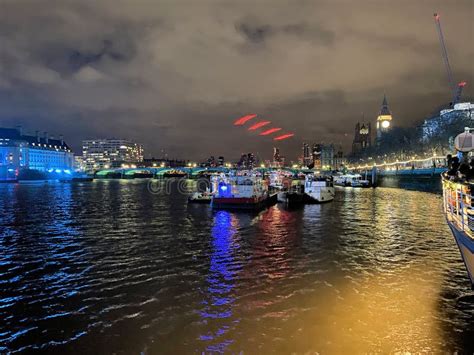 A View of the River Thames at Night Editorial Photo - Image of person ...