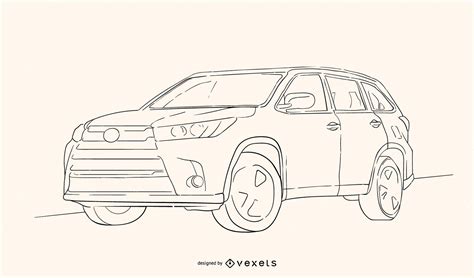 Car SUV Sketch Vector Download