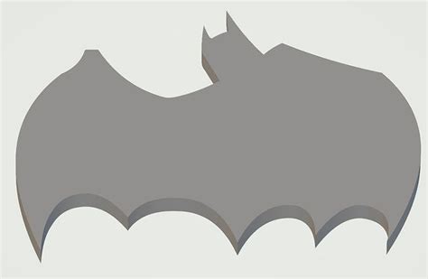 Batman the animated series logo stage 3 - clean 3D model 3D printable ...