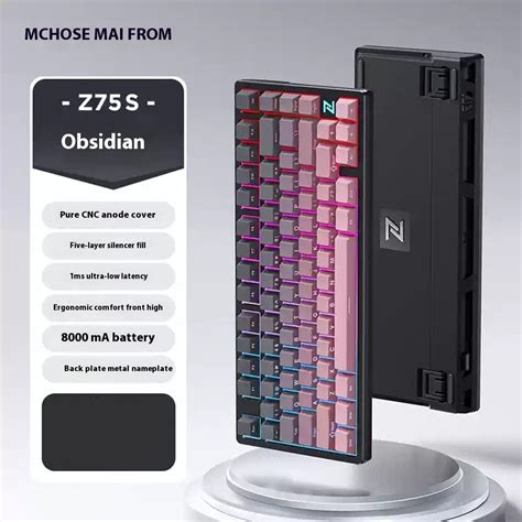 Mchose Z S Mehcanical Keyboard Tri Mode Wireless Aluminium Hot Swap Customized Keyboard For