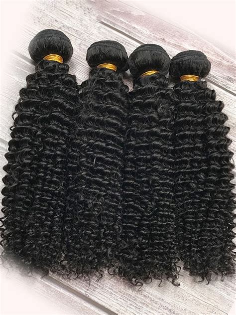 Natural Black Deep Curly Bundle Weft Hair Extensions B C Hair