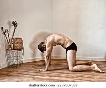 Nude Man Underwear Yoga Art Stock Illustration 2289007039 Shutterstock