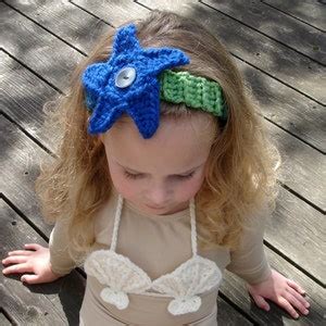 Set Of Crochet Patterns For Mermaid Tail Headband And Shell Bikini Top Photography Props Diy