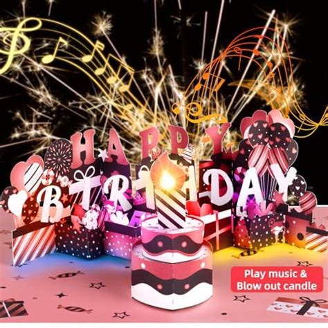 Amazon Musical Birthday Popup Card 3D Gift Card Birthday Cards