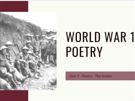 The Soldier - Rupert Brooke - World War 1 Poetry | Teaching Resources