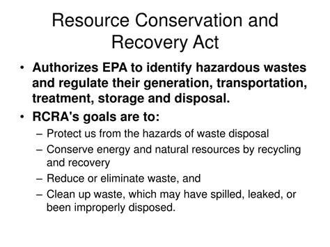 Resource Conservation And Recovery Act