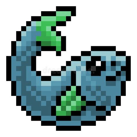 Minecraft Raw Fish Pixel Art