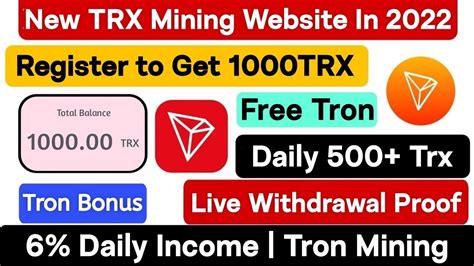 Best Tron Trx Cloud Mining Sites Trx New Website Today Trx Mining