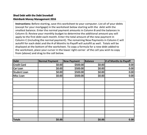 38 Debt Snowball Spreadsheets, Forms & Calculators